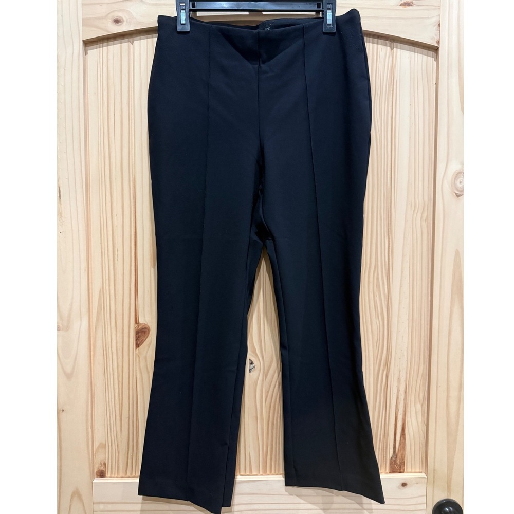 Rachel Zoe Black Pintuck Flare Leg Dress Pants Trousers Women Size 10